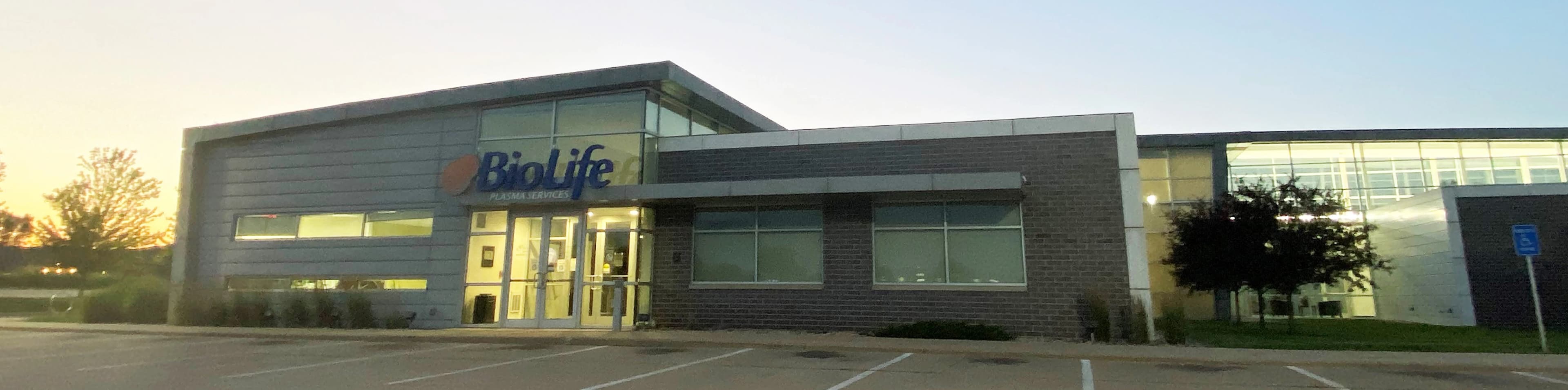 Edificio del Centro de Plasma de BioLife en Appleton, Wisconsin