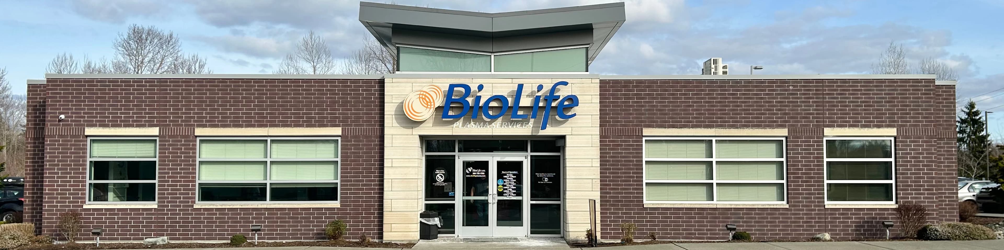 Edificio del Centro de Plasma de BioLife en Bellingham, Washington