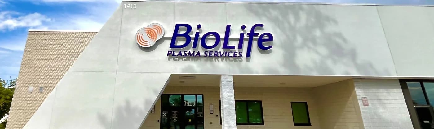 Edificio del Centro de Plasma de BioLife en Daytona Beach, Florida