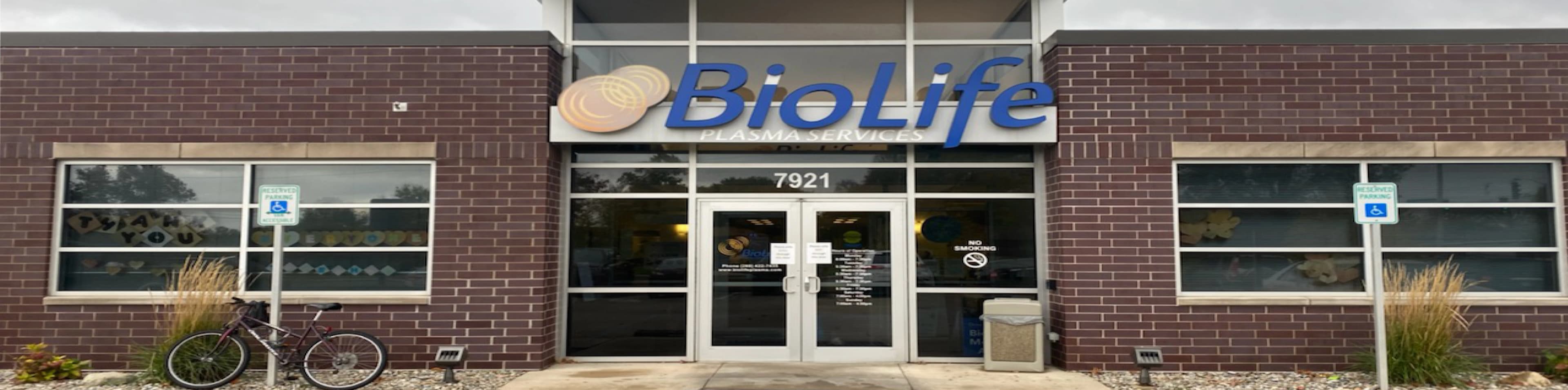 Edificio del Centro de Plasma de BioLife en Fort Wayne - Coldwater, Indiana