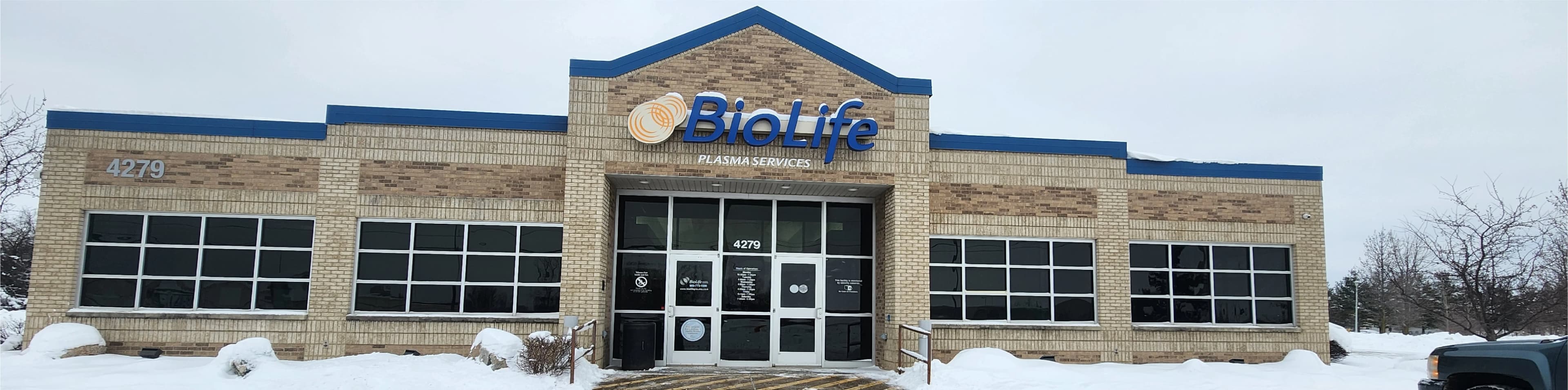 Edificio del Centro de Plasma de BioLife en Mt. Pleasant, Michigan
