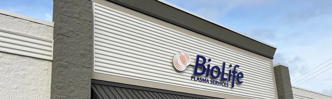 Edificio del Centro de Plasma de BioLife en Pensacola, Florida