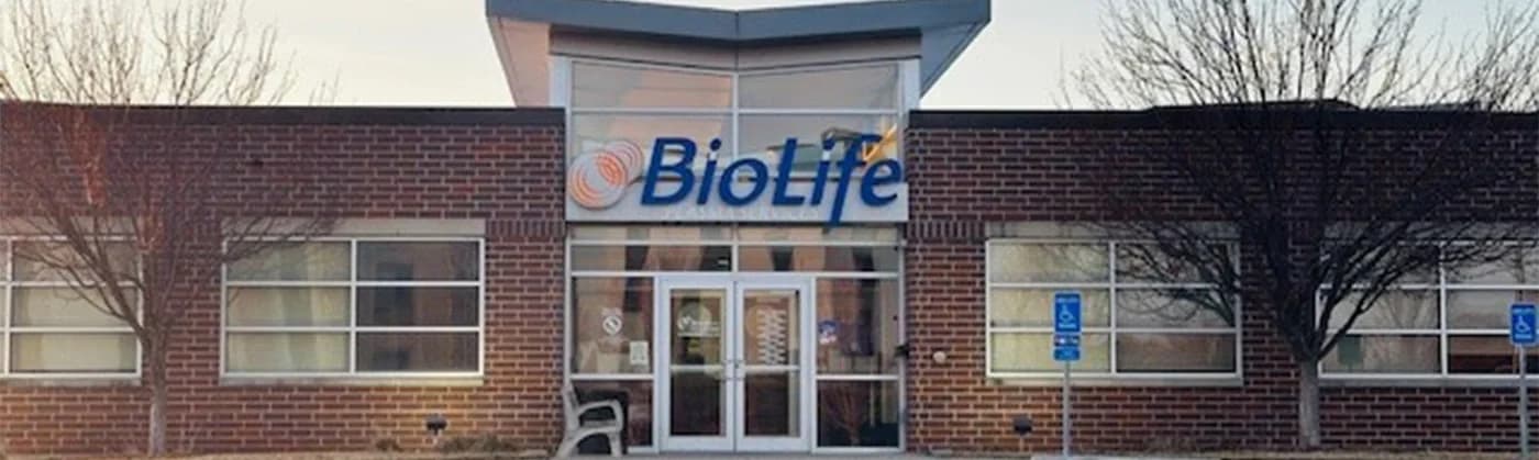 Edificio del Centro de Plasma de BioLife en Sioux City, Iowa