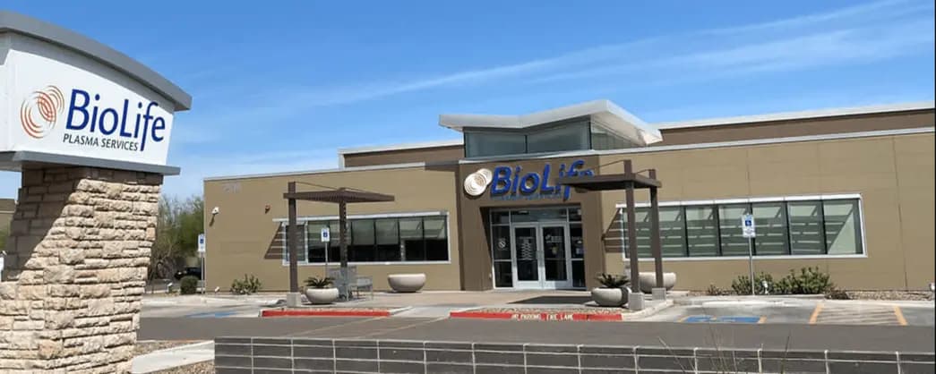 Edificio del Centro de Plasma de BioLife en Mesa, Arizona